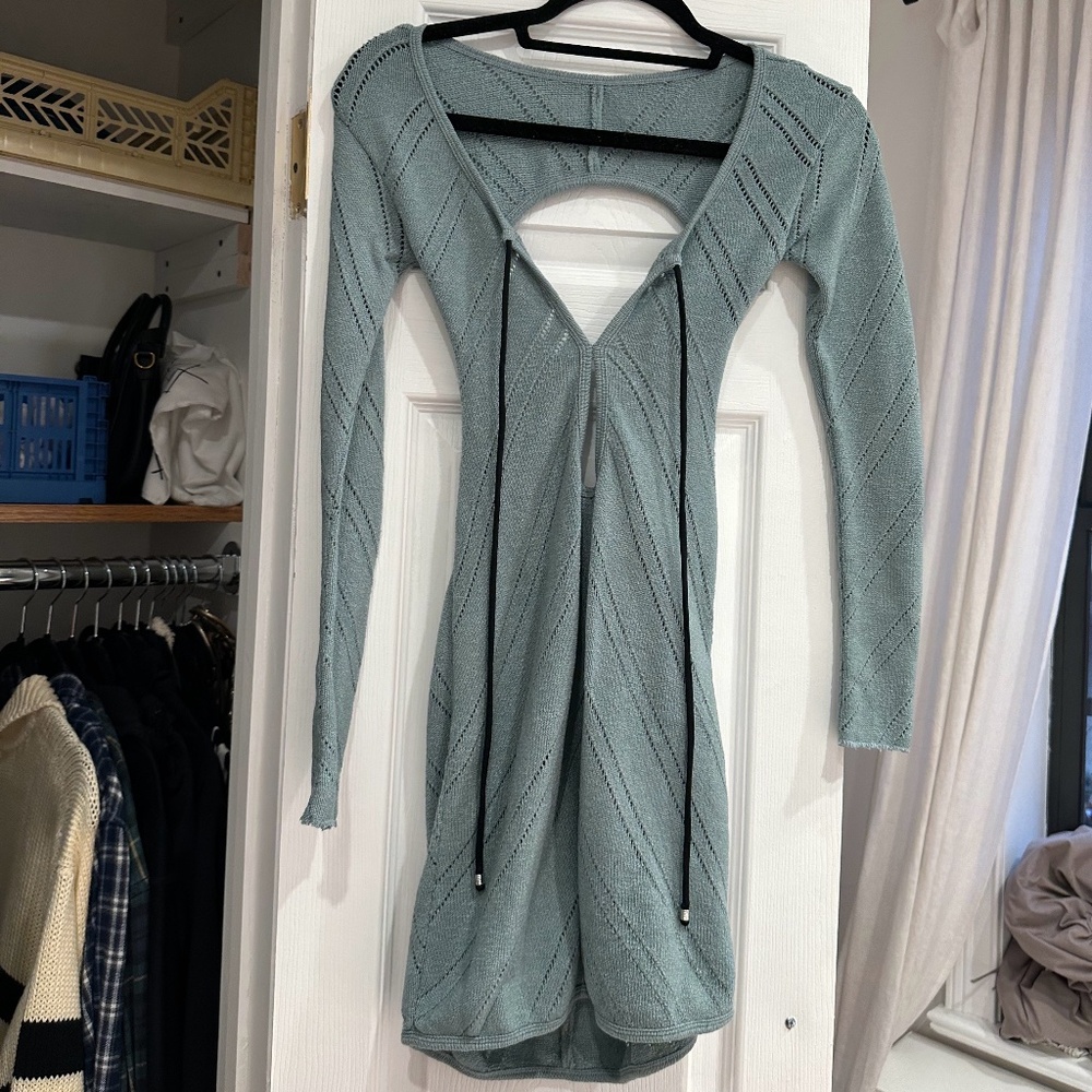 Indah swim blue coverup - ties in middle of boobs